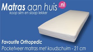 Pocketveer matras met koudschuim type Favourite Orthopedic  Matrasaanhuisnl [upl. by Mafala]