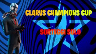 SORTEGGI CLARVS CHAMPIONS CUP SOLO [upl. by Nelleoj]