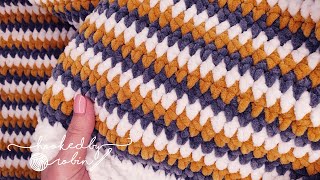 The EASIEST amp BEST Crochet Stitch for Chenille Yarn ❤ [upl. by Tiossem]