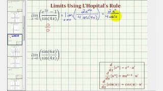 Ex 1 Use LHopitals Rule to Determine a Limit Approaching Zero with Trig Function [upl. by Hiroshi]