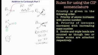 Addition to carbonyls part 1 A Chemistry Tutorial [upl. by Rehtul]