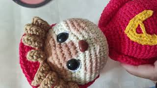 Detalles rostro Ardilla Alvin Fanart amigurumi [upl. by Cila]