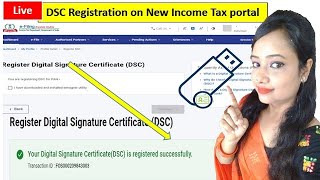 How to register DSC on new income Tax portal DSC registration for ITR [upl. by Seton]