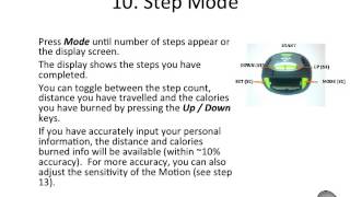 Pedometer Instructions [upl. by Cassell]