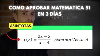 21 Calcular ASINTOTA VERTICAL  MATEMATICA 51 CBC [upl. by Gildus]