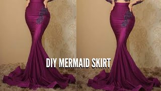 DIY MERMAID SKIRT LEARN TO CUT AND SEW A MERMAID SKIRT USING SLASH AND SPREAD METHOD [upl. by Lovato]