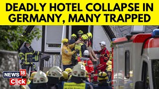 Germany News Today  9 People Trapped As Hotel Collapses In Germany Rescue Ops Underway  N18G [upl. by Atinuj]