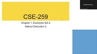 CSE 259 Example2  Natural Deduction [upl. by Chaiken]