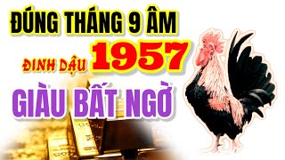 Tử Vi Đinh Dậu 1957 Tháng 9 Âm Lịch báo tin Tiền Ngập Lối Giàu Có Bất Ngờ Đến Cực Nhanh [upl. by Anoirtac847]