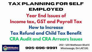 SelfEmployed Tax Planning How to maintain year end tax payments Increase Child Tax Benefits [upl. by Esorylime384]