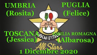 Cuochi DItalia All Stars  Umbria vs Puglia  Toscana vs Emilia Romagna 1 Dicembre 2020 [upl. by Nitsa635]