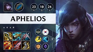 Aphelios ARAM Quadra Kill Unstoppable  KR Challenger Patch 1416 [upl. by Eidroj]