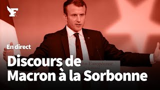 Europe le discours dEmmanuel Macron à la Sorbonne [upl. by Lemar]