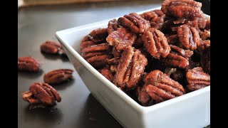 Cinnamon Pecans Recipe  Add A Pinch [upl. by Emixam]