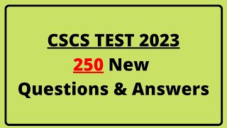 CSCS Test 2023  250 New QampA  CSCS Card UK  CiTB Health amp Safety Test  CSCS Test Practice [upl. by Ammadas]