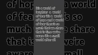 Its a small world lyrics [upl. by Terryn]