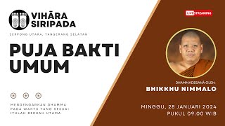 Puja Bakti Umum  Bhikkhu Nimmalo [upl. by Sidoon]