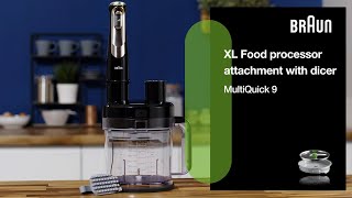 MultiQuick 9  How to use the XL Food processor with dicer [upl. by Seel730]