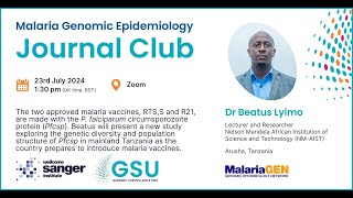 Malaria Genomic Epidemiology Journal Club 2024  Beatus Lyimo [upl. by Nostrebor748]