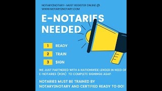 ENOTARY ONLINE TRAINING SESSION NOTARY2NOTARY [upl. by Elpmet768]