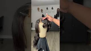 How to make the perfect fringe bangsamp layersamp barrel curls🥰 ashimaryhair wigs hairtutorial [upl. by Sinnylg1]