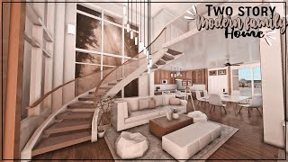 BLOXBURG TwoStory Modern Family Home  House build ♡ [upl. by Milty]