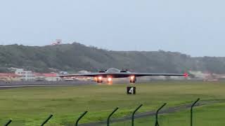 LPLA B2 Spirit Stealth Bomber Take Off Runway 33 1 of 2 [upl. by Aslam759]