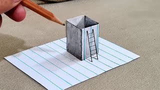 easy 3d drawing on paper for beginner [upl. by Man]