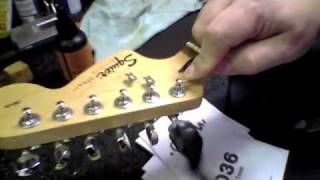 How to String an Electric Guitar quick and simple Hix Bros Music [upl. by Ymas]