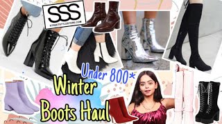 Winter Boots Haul SSS Street Style Store 2021❤️ Jyoti Gorai streetstylestore winterhaul2021 [upl. by Ahtaela]