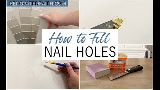 How to Fill Nail Holes on Wall And Match Paint TouchUps [upl. by Leroy]