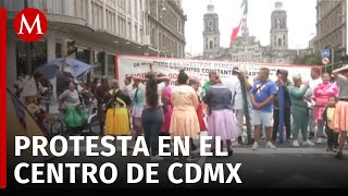 Comunidades indígenas protestan en el Centro de CdMx acusan fraude inmobiliario [upl. by Doak171]