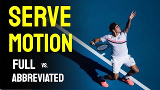 Full vs Abbreviated Serve Swing [upl. by Sewole]