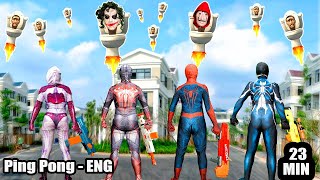 3 Spiderman Team Up With Venom Kill Skibidi Toilet amp JOKER  Action Real Life [upl. by Enneiviv]