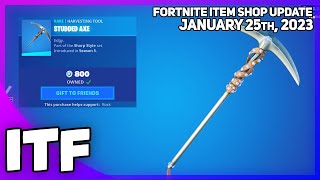 Fortnite Item Shop STUDDED AXE IS BACK January 25th 2023 Fortnite Battle Royale [upl. by Marler]