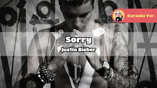 Justin Bieber  Sorry Karaoke Version Original Track [upl. by Mendel]