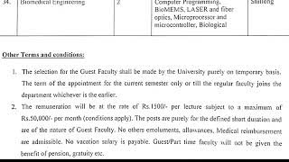 HA SHILLONG AND TURA CAMPUSES MEGHALAYA  NEHU GUEST FACULTY RECRUITMENT 2024 [upl. by Elnar108]