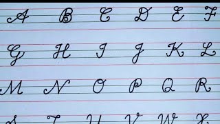 how to write capital cursive letters  cursive writing me ABCD kaise likhe  capital letters ABCD [upl. by Anairotciv]