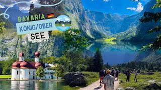 Königssee  Obersee  Berchtesgaden Bavaria Germany most beautiful lake and boat tour Germany 4K [upl. by Sirrap]