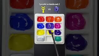 Sprunki vs Inside out Part 2 Guess the mixed color satisfying colormixing sharkzhan [upl. by Ajin16]