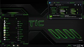 Windows 10 awesome theme Cryptic green [upl. by Enihpad]