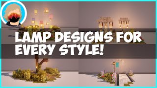 6 EASY minecraft lamp designs for EVERY occasion 1152 survival friendly [upl. by Ylreveb]