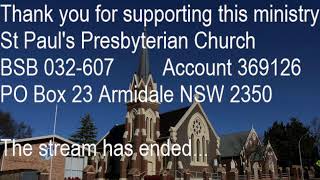 St Pauls Presbyterian Church Armidale  Live Stream [upl. by Dempster]