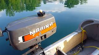 1980ish Mariner 2M 2hp Outboard Motor [upl. by Enilhtak]