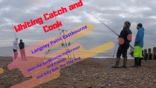 BEACH FISHING IN THE UK December 2019 WHITING CATCH AND COOK ON THE BEACH [upl. by Delwin]