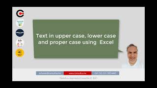 Mayúsculas minúsculas y nombres propios en Excel en inglés [upl. by Atipul563]