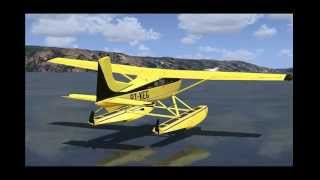 FSX Floatplane Flight  Ukiah CA  Carenado Cessna 185 Amphibian [upl. by Dovev]