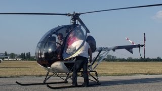 Schweizer 300CB takeoff and landing HASCH [upl. by Rosenblatt]