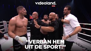 Jamal Ben Saddik klimt ring in en valt Rico Verhoeven aan tijdens Glory Grand Prix [upl. by Liagibba]