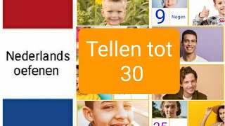 Tellen tot 30  counting to 30  Nederlands leren  woordenschat  NT2  learning Dutch [upl. by Sugirdor]